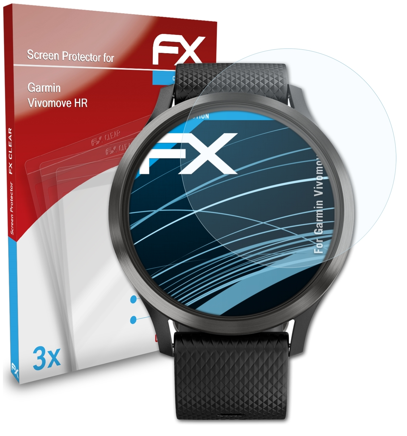 Garmin Displayschutz(für Vivomove ATFOLIX 3x HR) FX-Clear