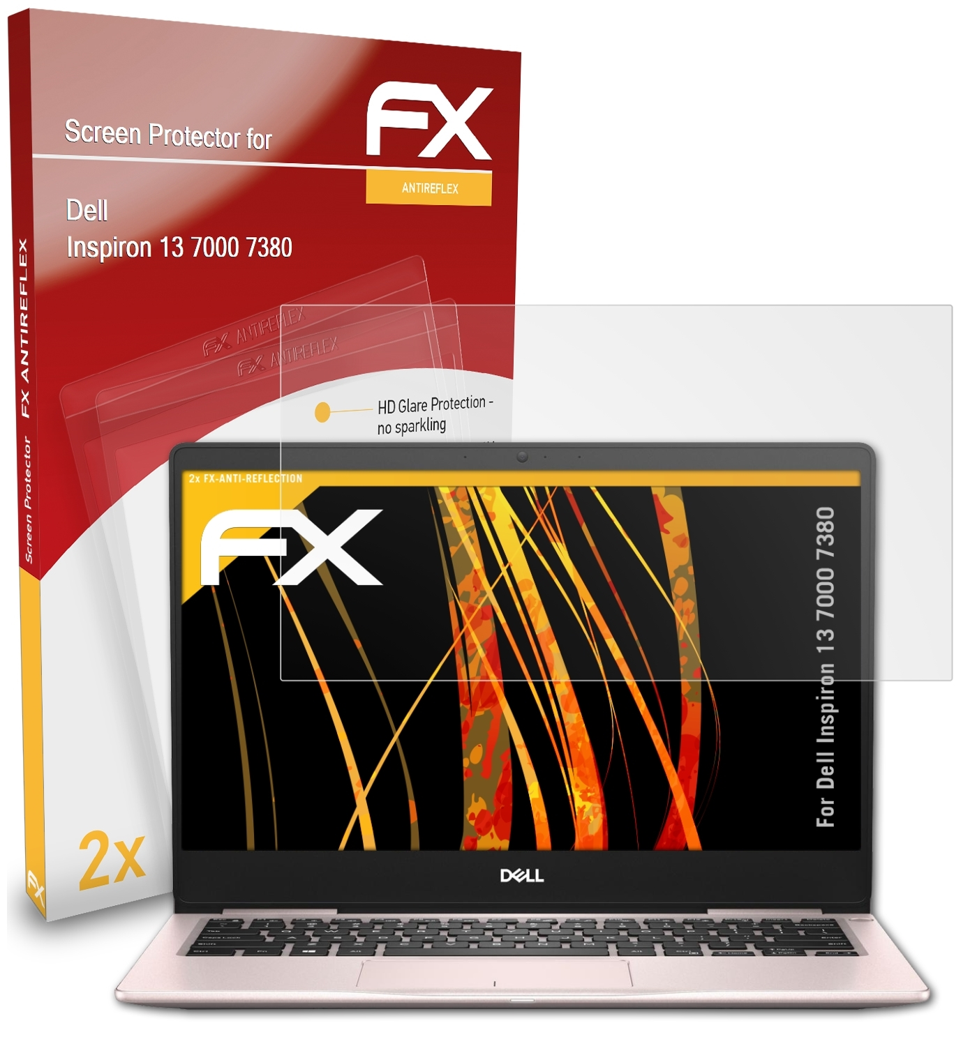 13 FX-Antireflex Displayschutz(für (7380)) 7000 ATFOLIX Dell Inspiron 2x