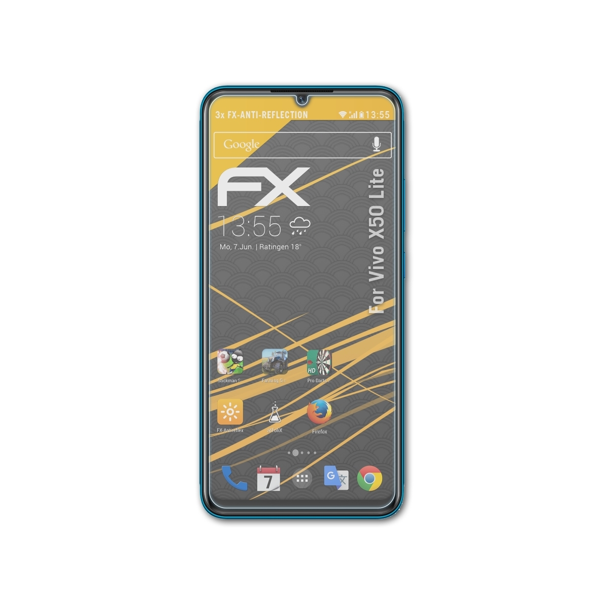 FX-Antireflex Vivo Lite) 3x Displayschutz(für ATFOLIX X50