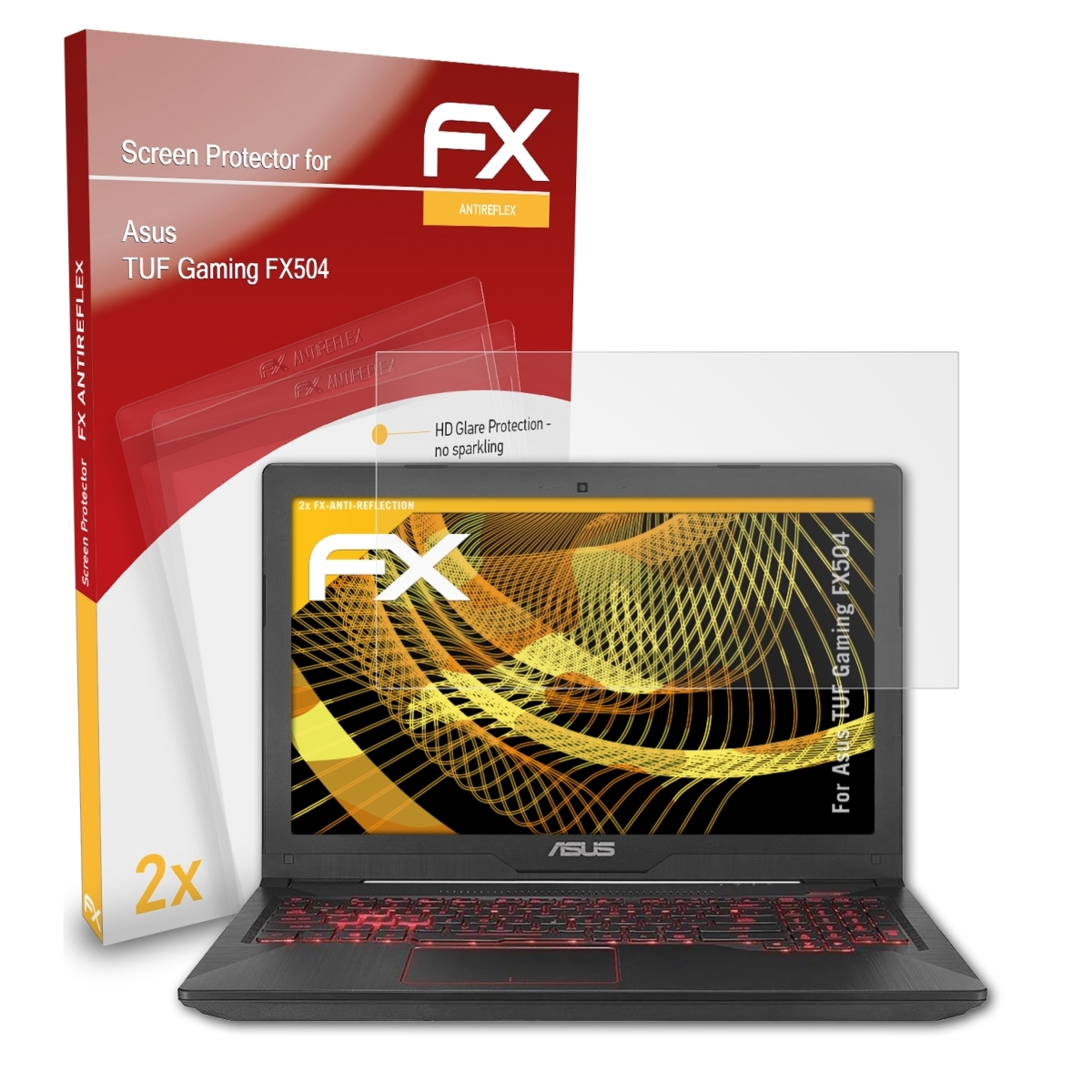 ATFOLIX 2x FX504) Asus Gaming TUF Displayschutz(für FX-Antireflex