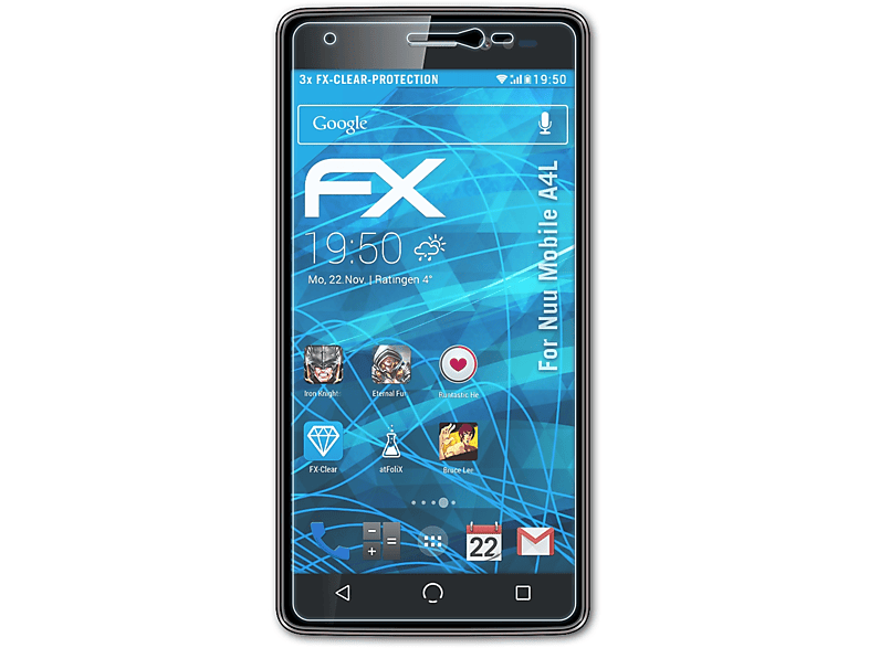 FX-Clear ATFOLIX Mobile Displayschutz(für Nuu 3x A4L)