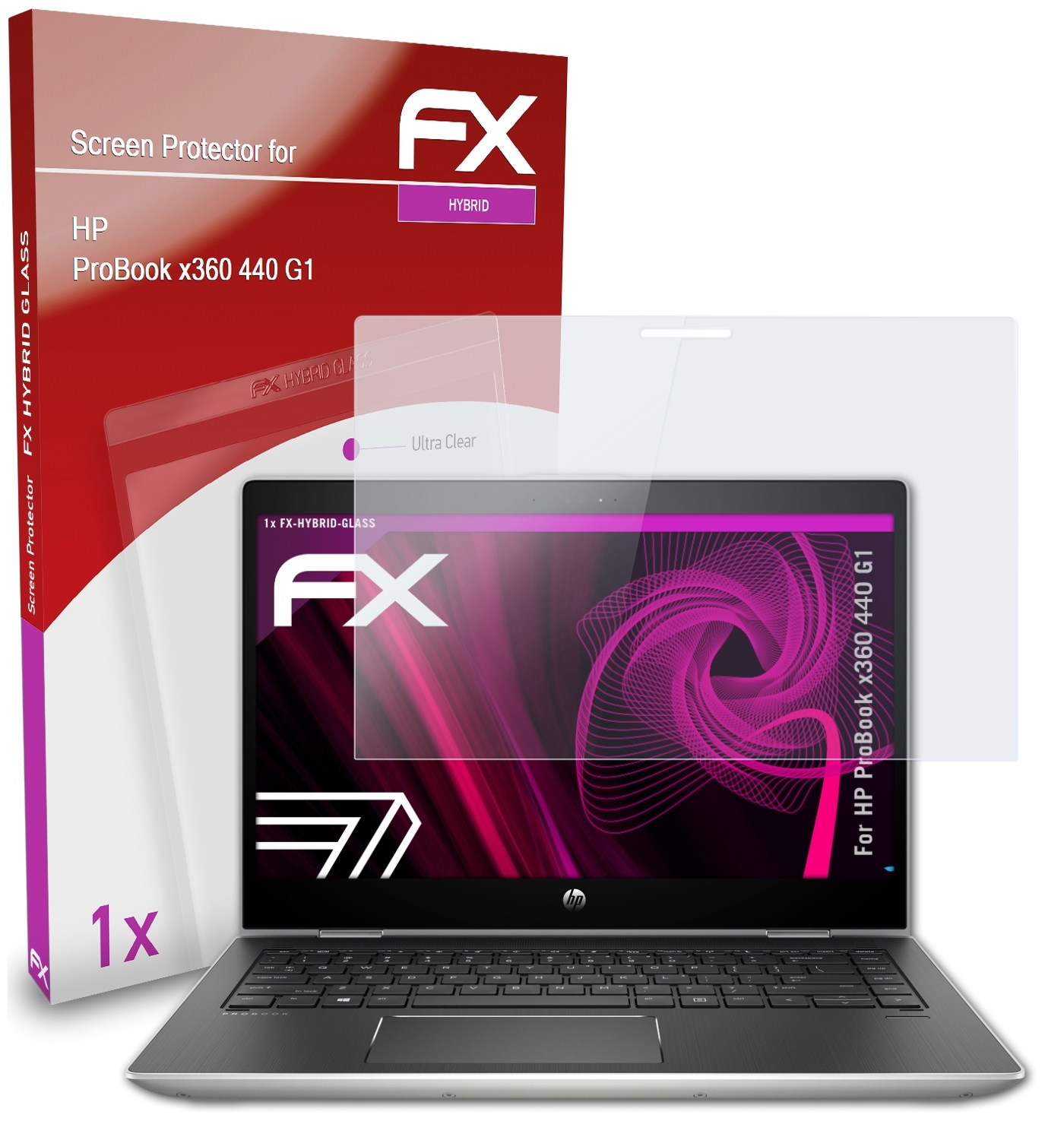 ProBook 440 Schutzglas(für HP FX-Hybrid-Glass G1) x360 ATFOLIX