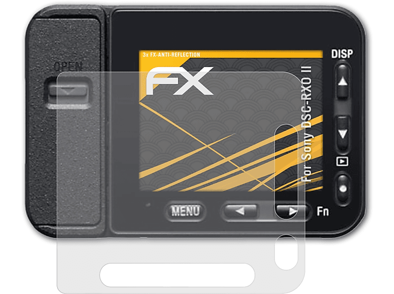 II) Displayschutz(für FX-Antireflex 3x ATFOLIX Sony DSC-RX0