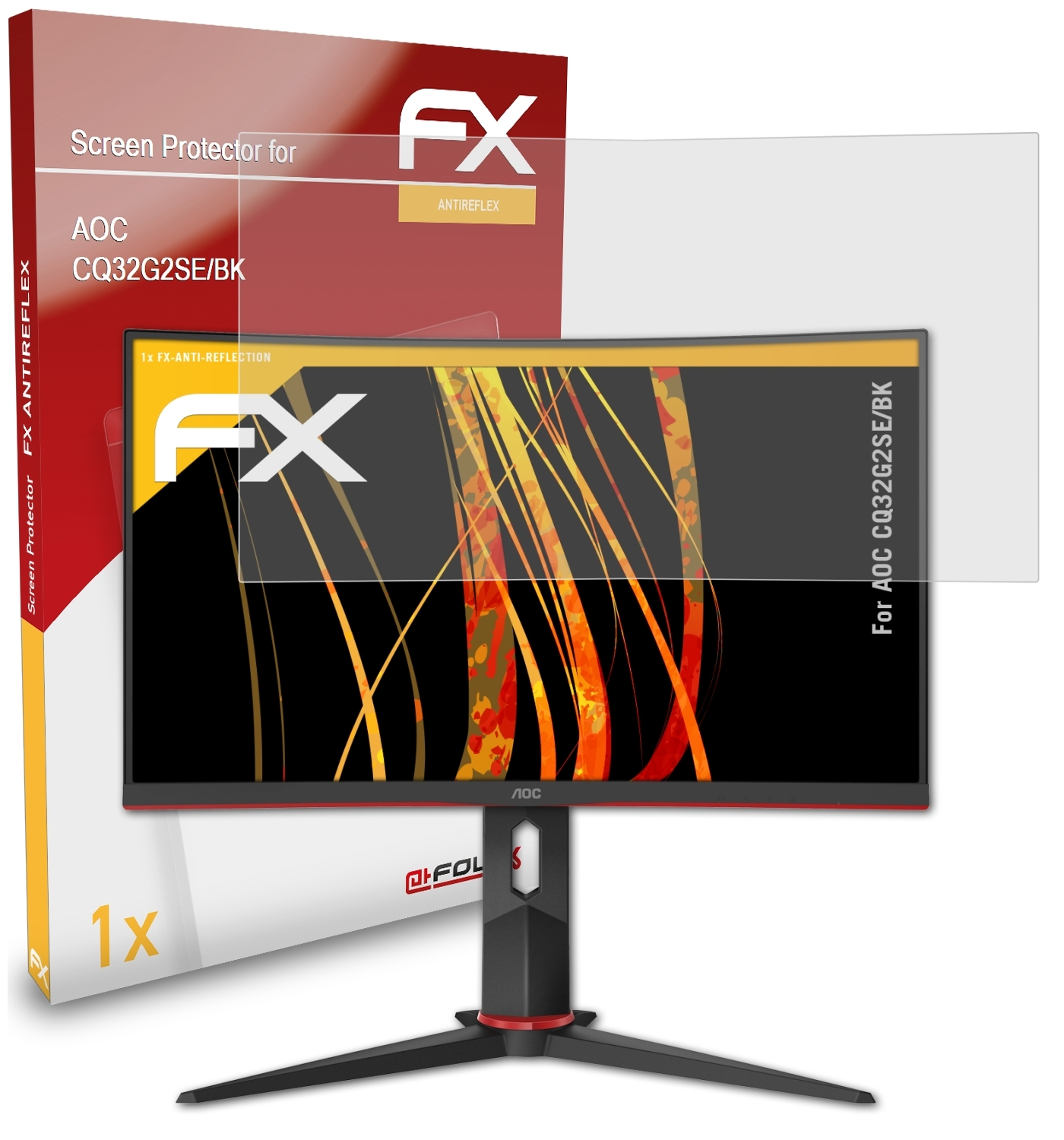 ATFOLIX FX-Antireflex Displayschutz(für AOC CQ32G2SE/BK)