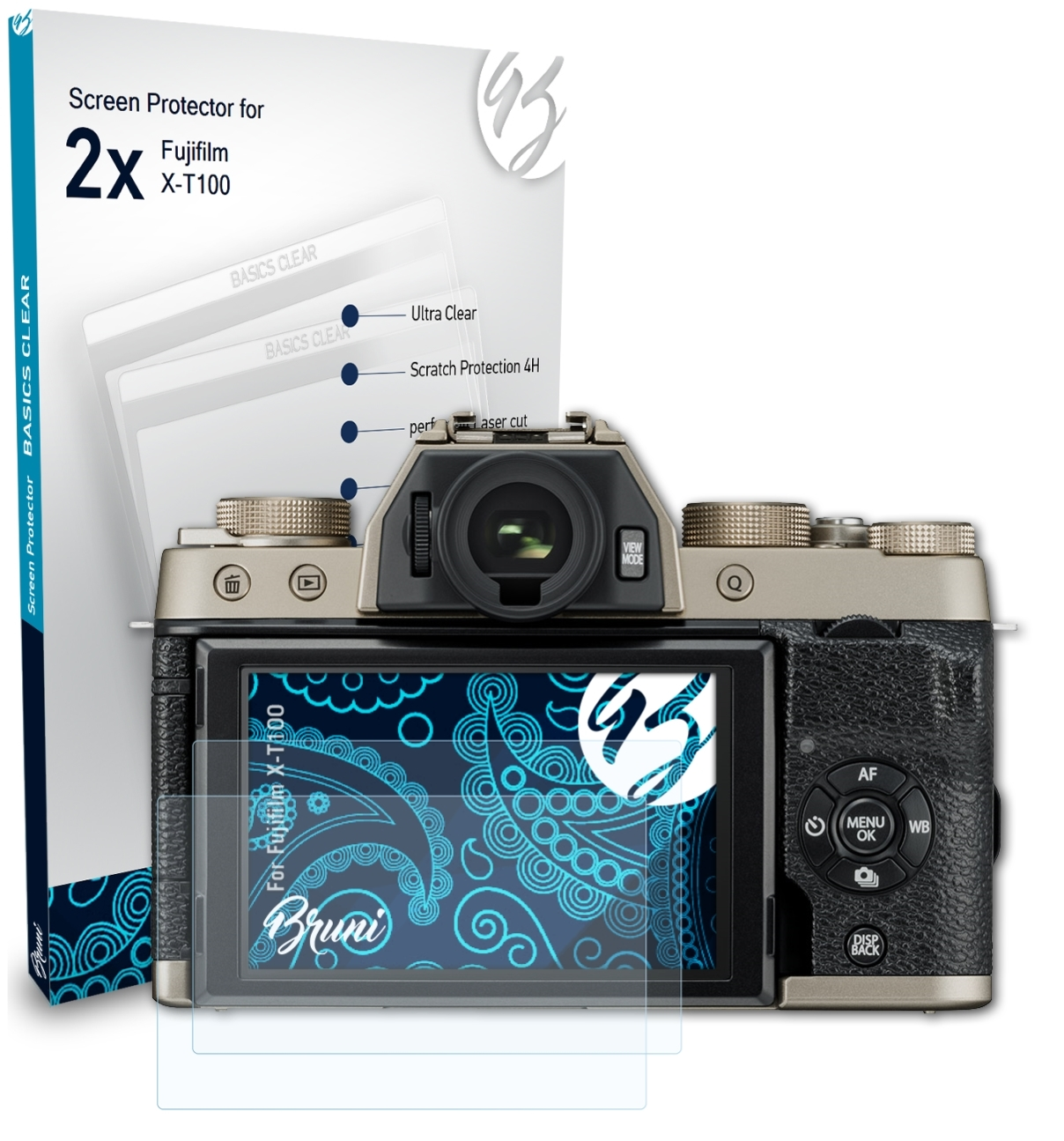 Basics-Clear 2x Fujifilm Schutzfolie(für X-T100) BRUNI