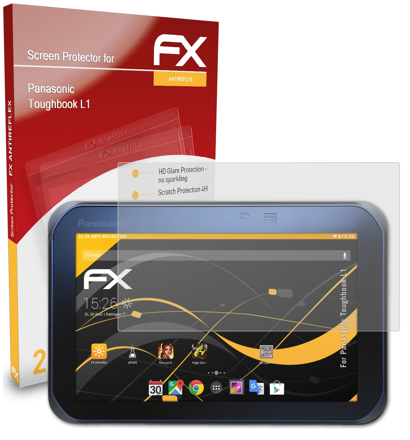 L1) FX-Antireflex Displayschutz(für ATFOLIX Panasonic 2x Toughbook