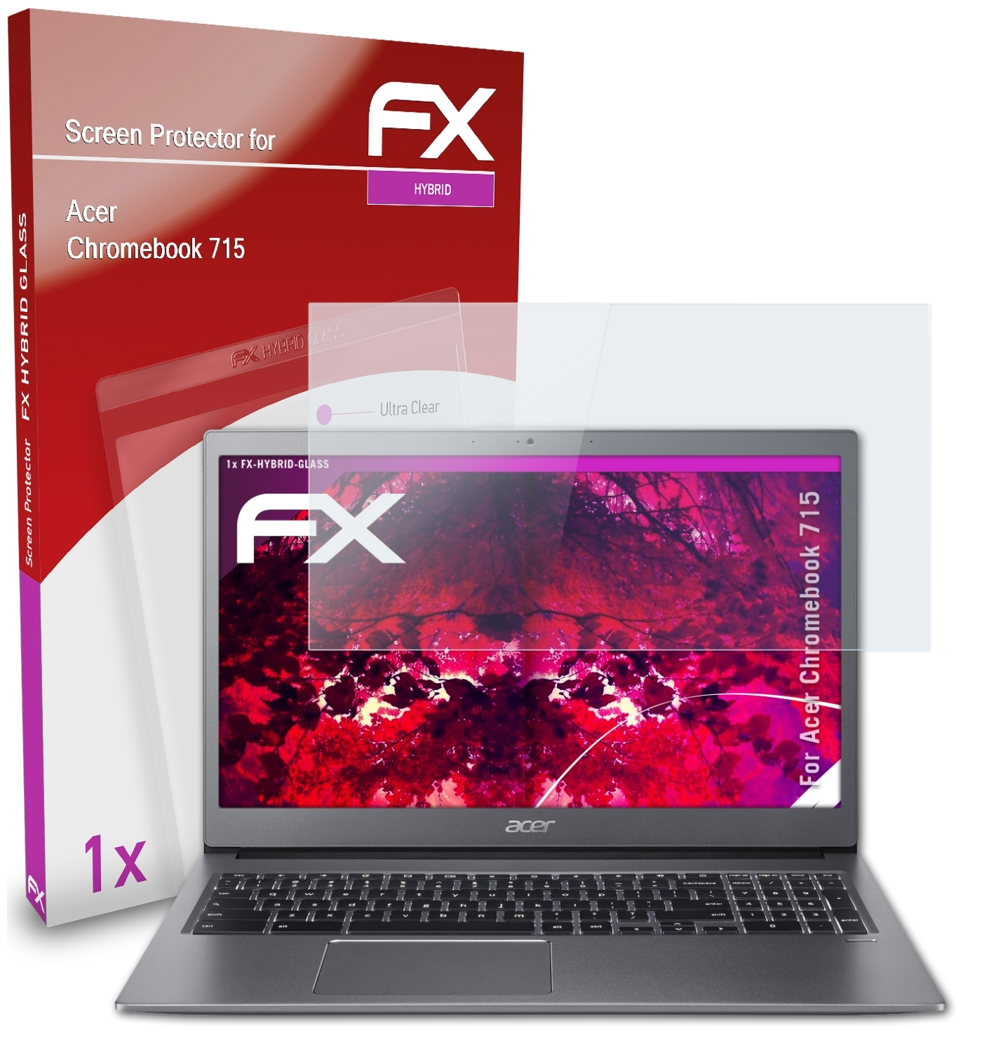 ATFOLIX Schutzglas(für Chromebook 715) FX-Hybrid-Glass Acer