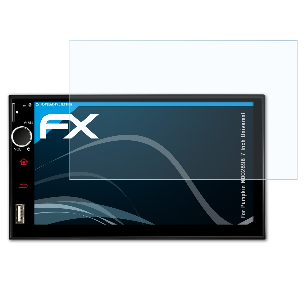 Pumpkin Inch (Universal)) FX-Clear ND0289B ATFOLIX 2x 7 Displayschutz(für