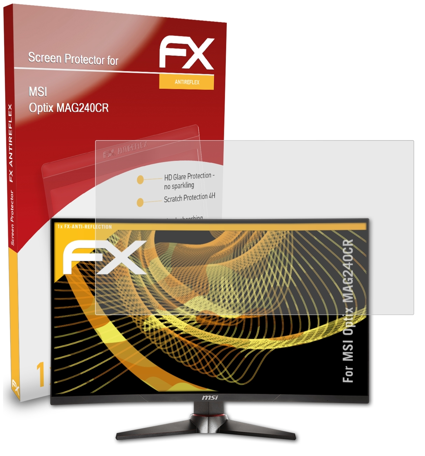 ATFOLIX FX-Antireflex Optix MAG240CR) MSI Displayschutz(für