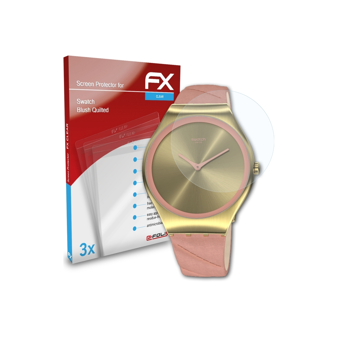 Swatch FX-Clear Displayschutz(für ATFOLIX Blush 3x Quilted)