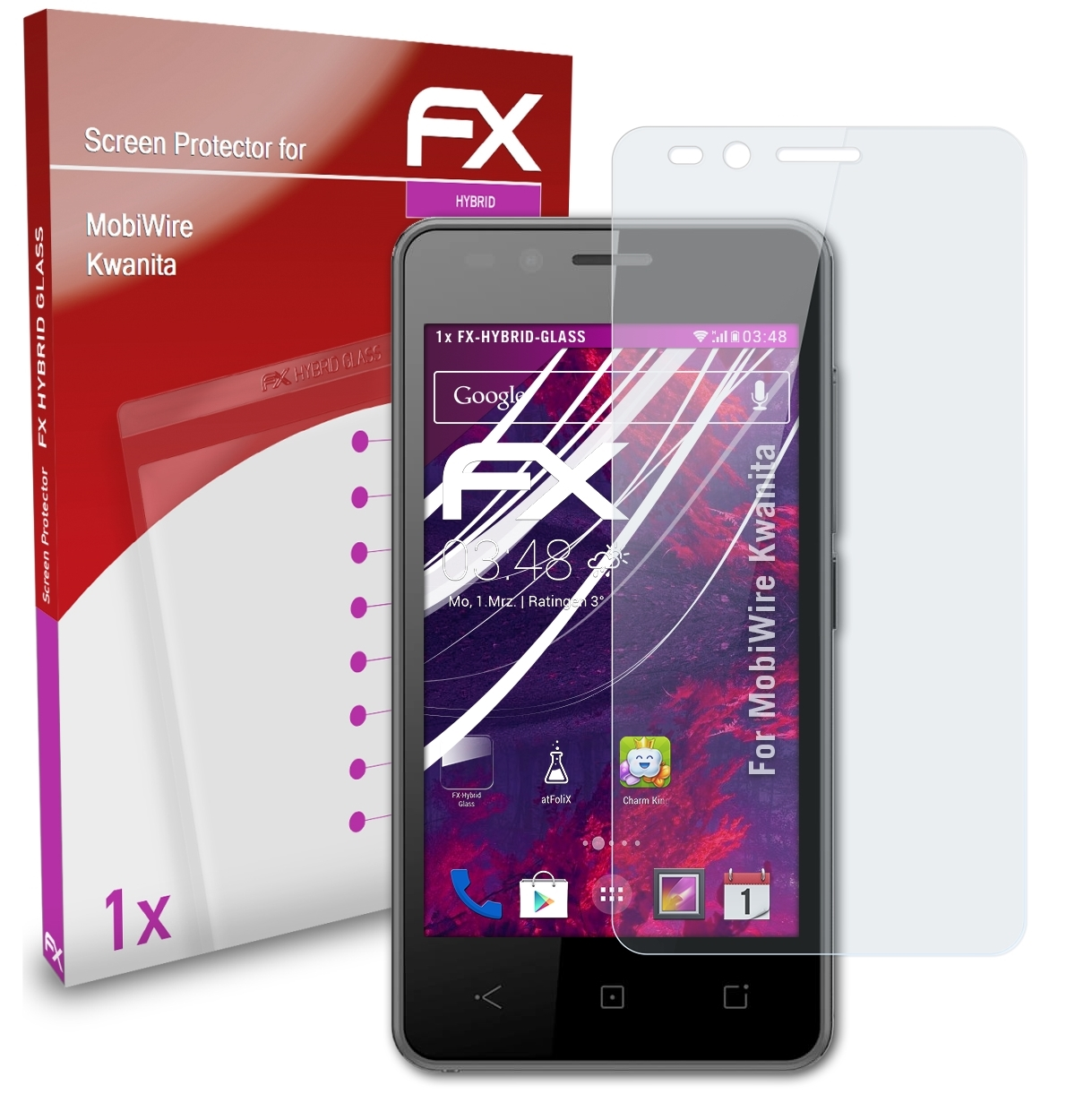 MobiWire FX-Hybrid-Glass Schutzglas(für Kwanita) ATFOLIX