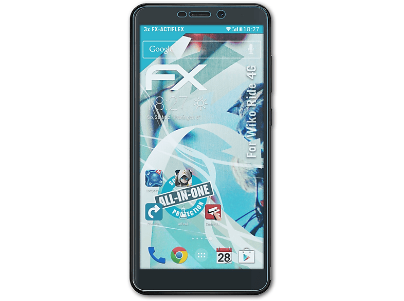 ATFOLIX Ride Displayschutz(für 4G) Wiko FX-ActiFleX 3x