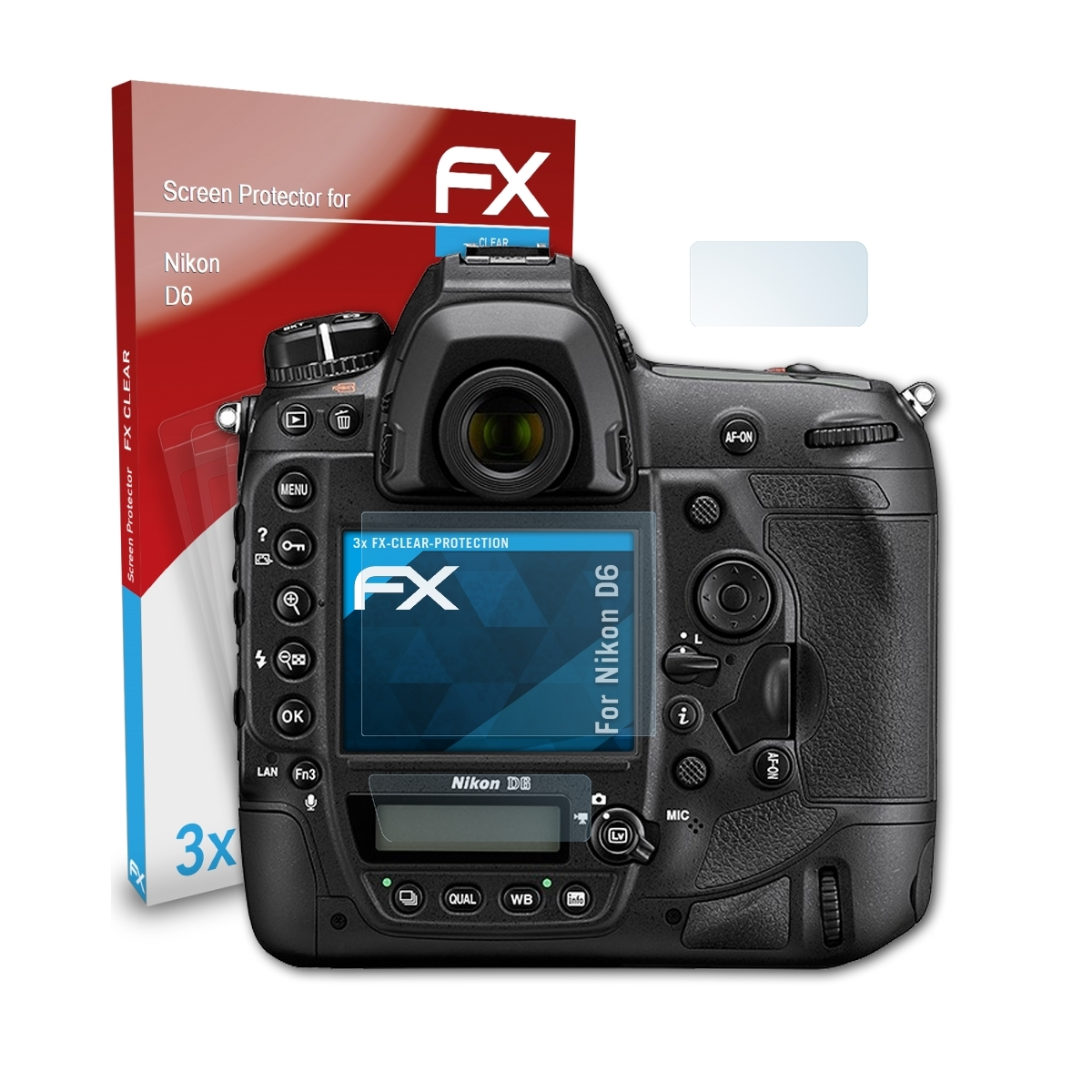 ATFOLIX 3x FX-Clear Displayschutz(für D6) Nikon
