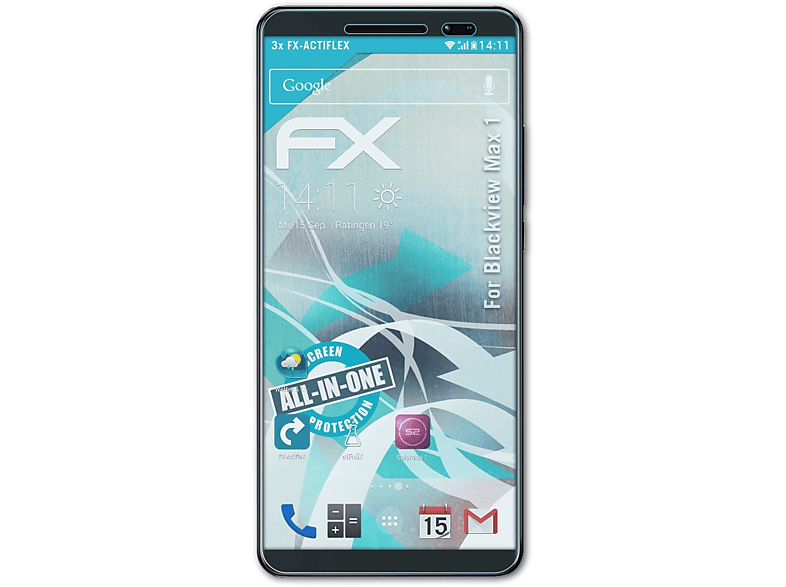 ATFOLIX 3x FX-ActiFleX Displayschutz(für 1) Blackview Max