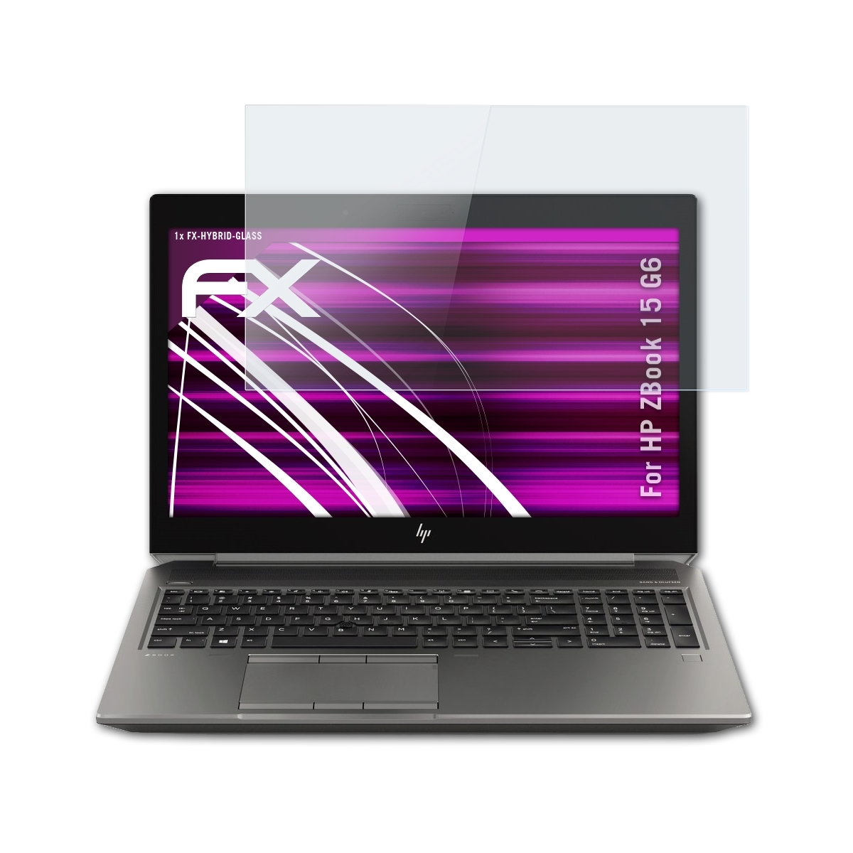 HP 15 G6) ZBook FX-Hybrid-Glass ATFOLIX Schutzglas(für
