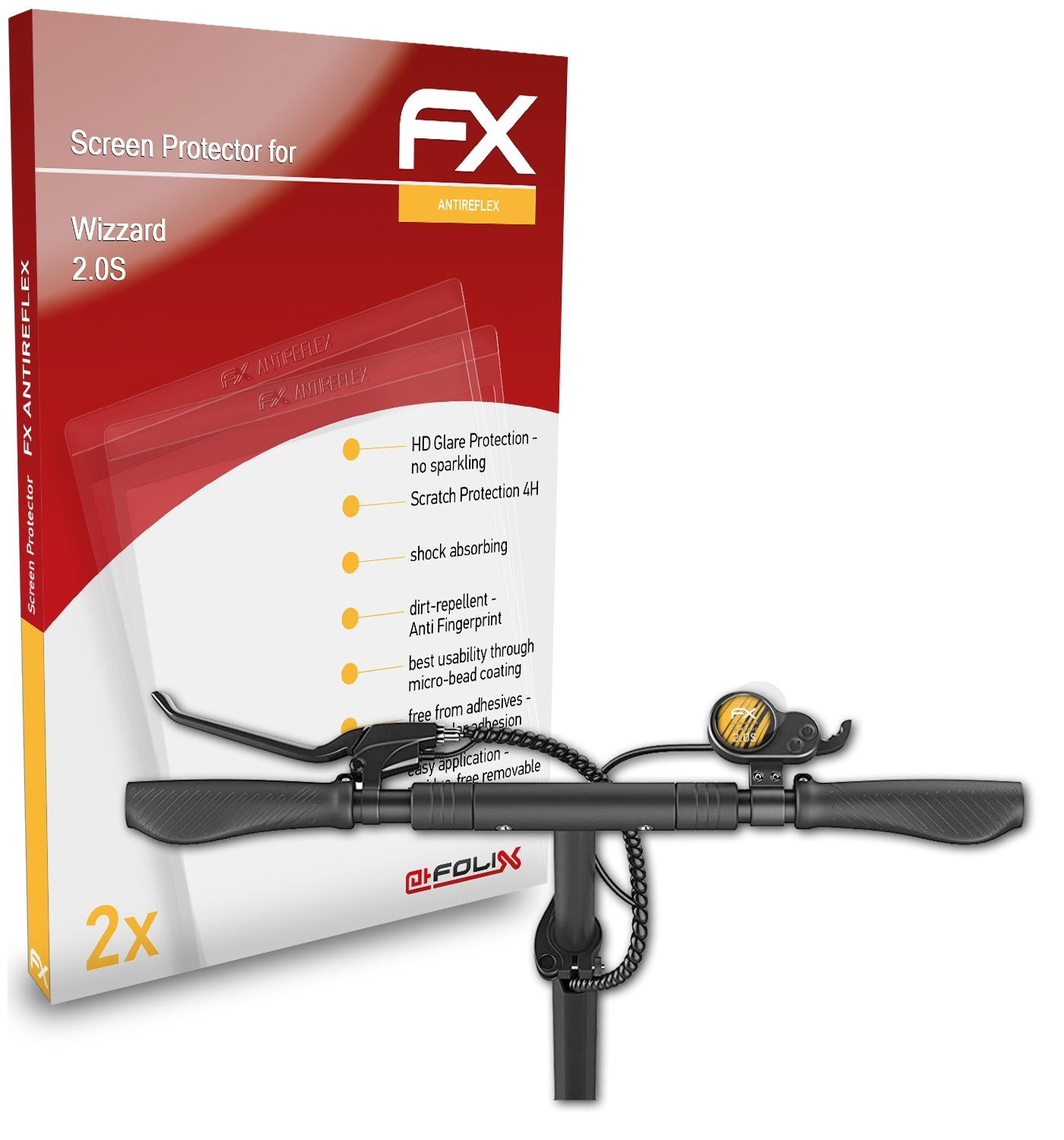 ATFOLIX 2x FX-Antireflex Displayschutz(für Wizzard 2.0S)