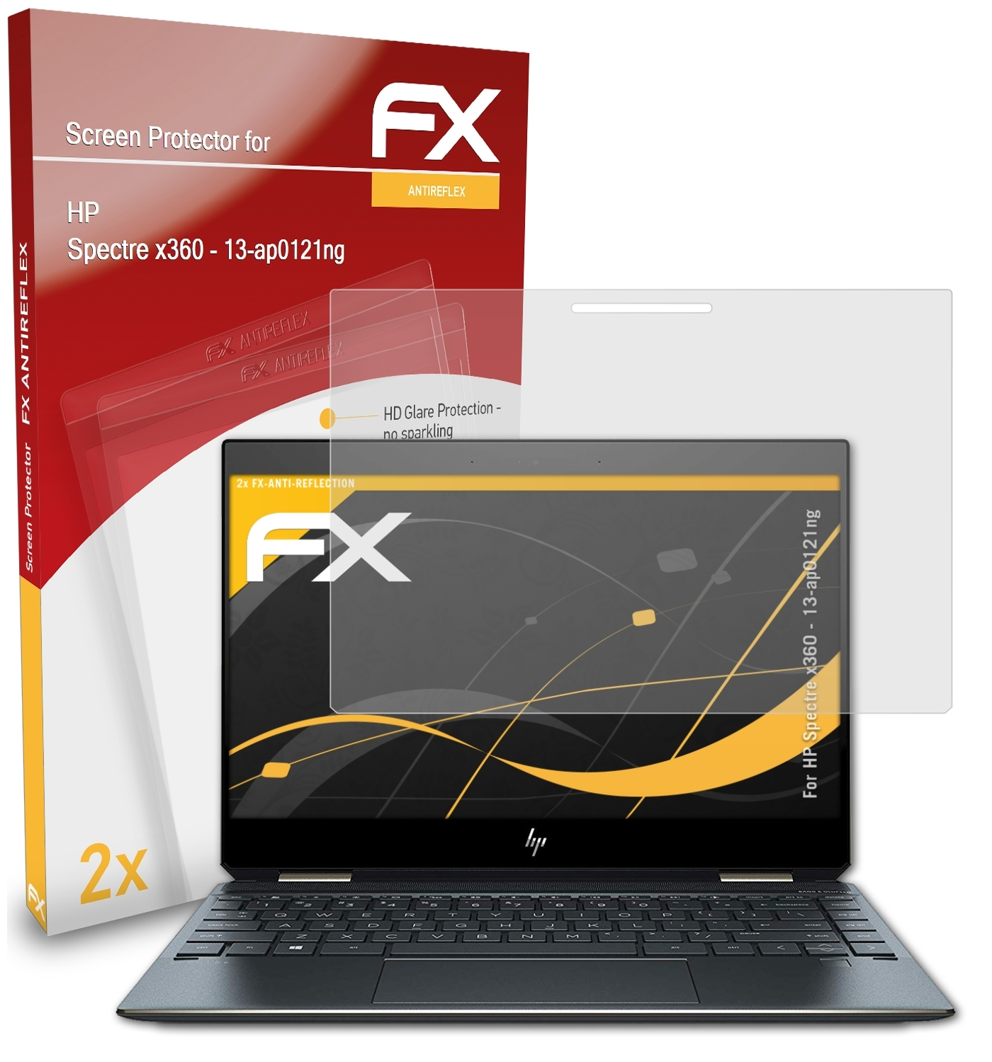 ATFOLIX 2x FX-Antireflex - Displayschutz(für Spectre x360 HP 13-ap0121ng)