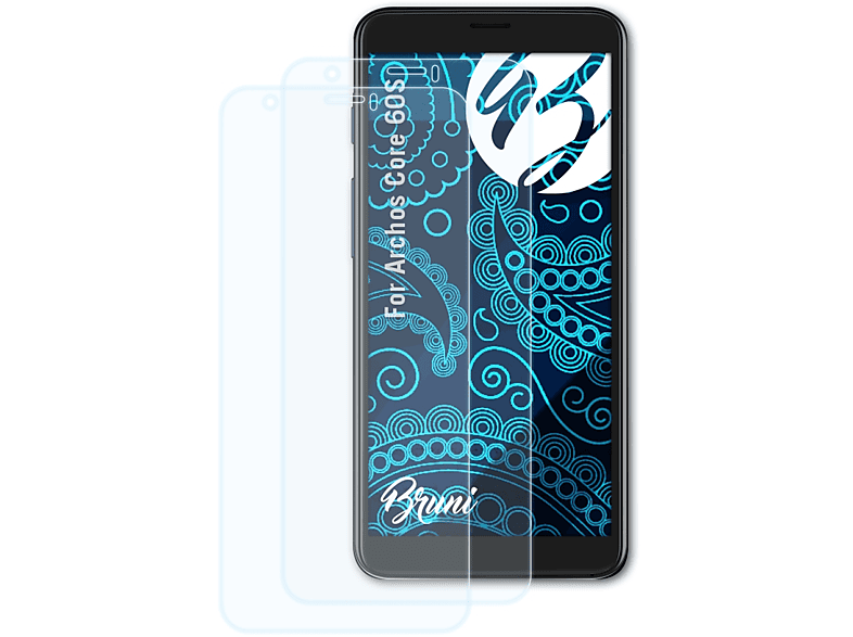 BRUNI 2x Basics-Clear Schutzfolie(für Archos Core 60S)