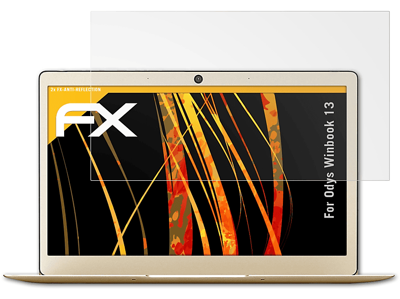 ATFOLIX 2x FX-Antireflex Winbook Odys 13) Displayschutz(für