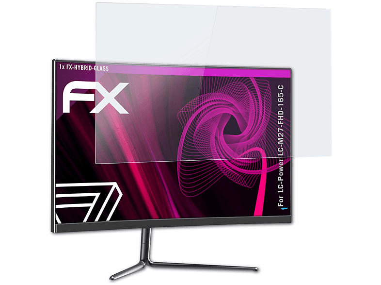 ATFOLIX FX-Hybrid-Glass Schutzglas(für LC-Power LC-M27-FHD-165-C)