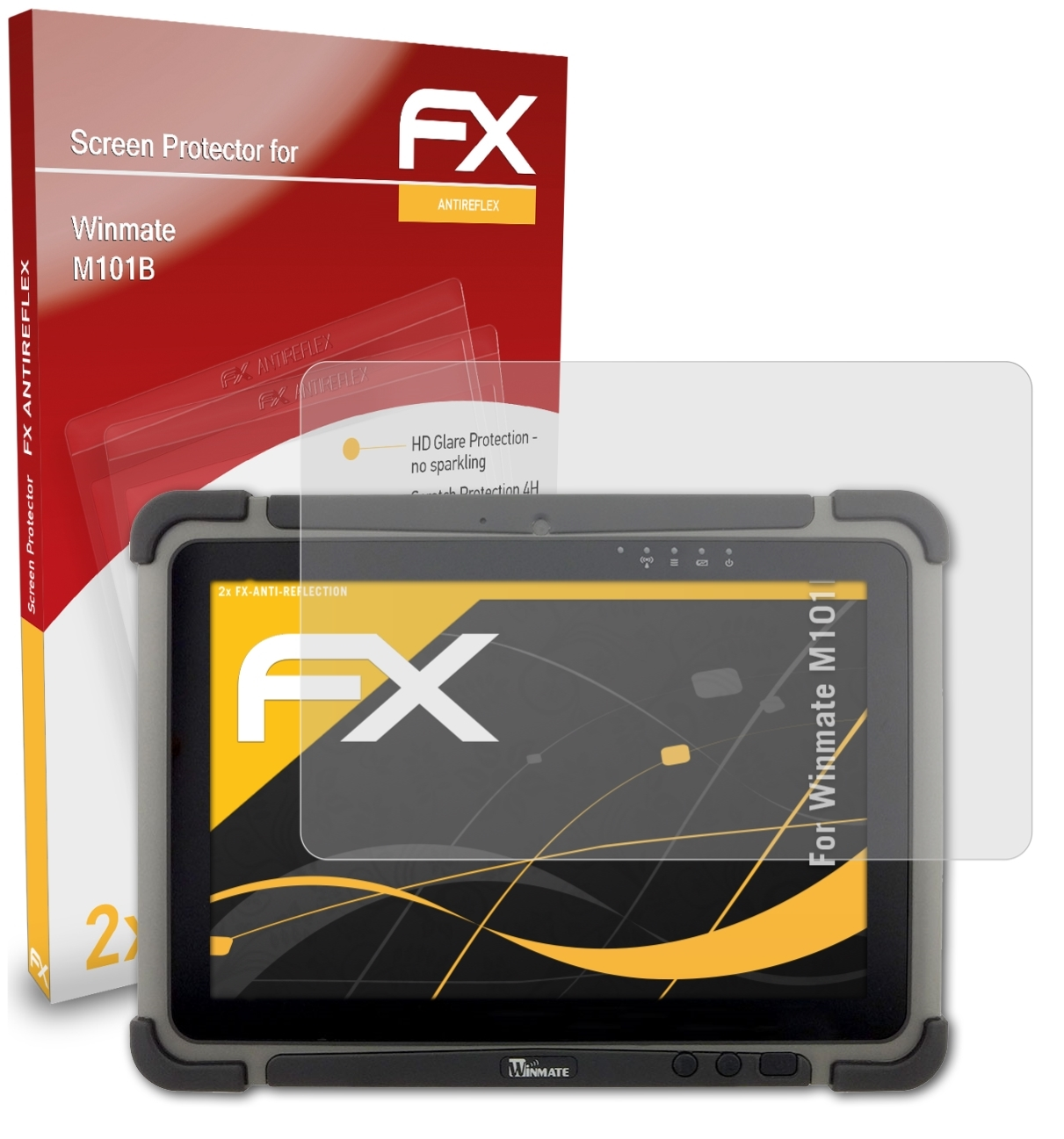 Winmate M101B) ATFOLIX FX-Antireflex 2x Displayschutz(für