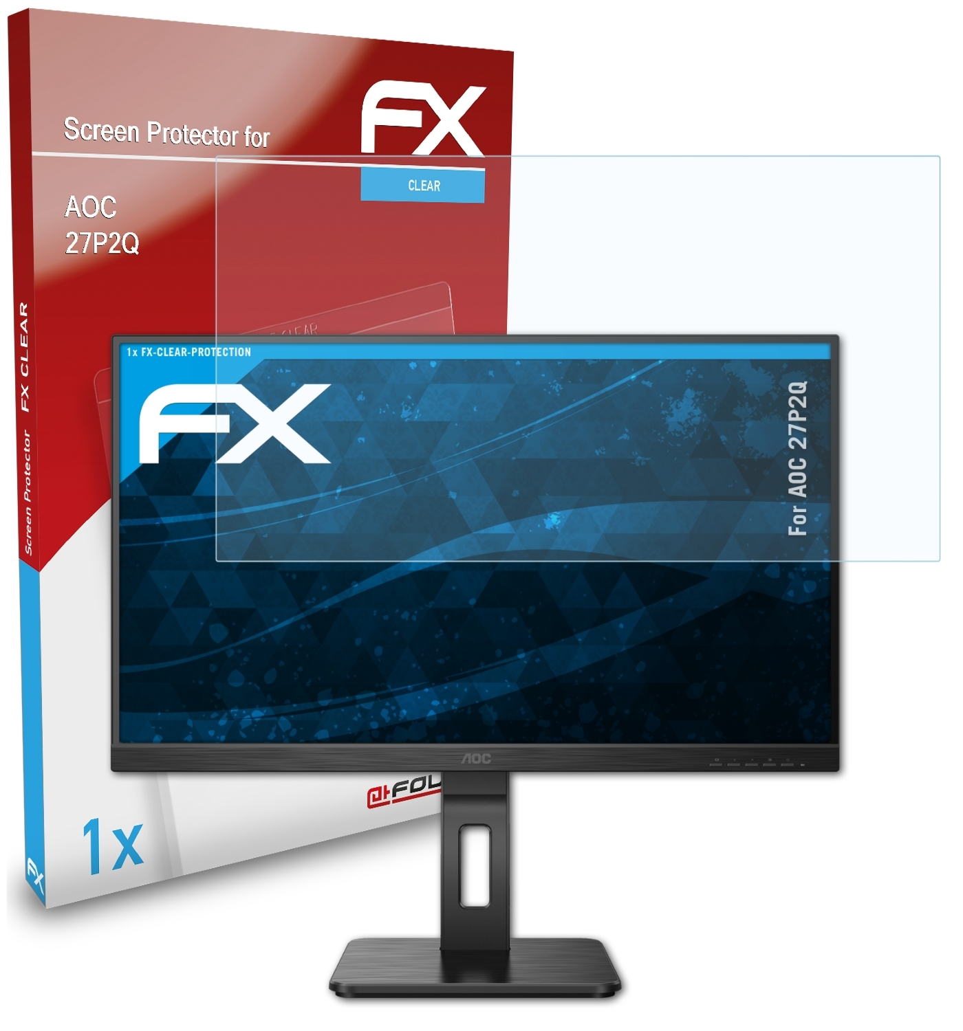 27P2Q) AOC ATFOLIX Displayschutz(für FX-Clear