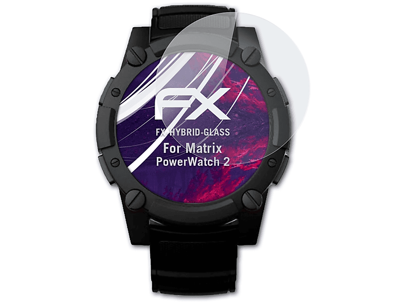 ATFOLIX FX-Hybrid-Glass Schutzglas(für Matrix PowerWatch 2)