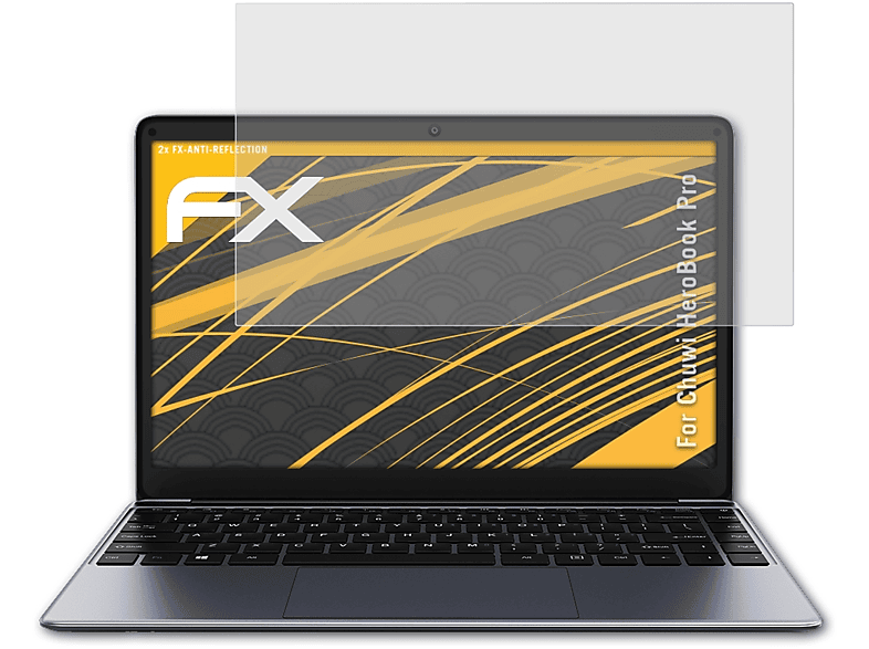 ATFOLIX 2x FX-Antireflex Displayschutz(für Chuwi HeroBook Pro)