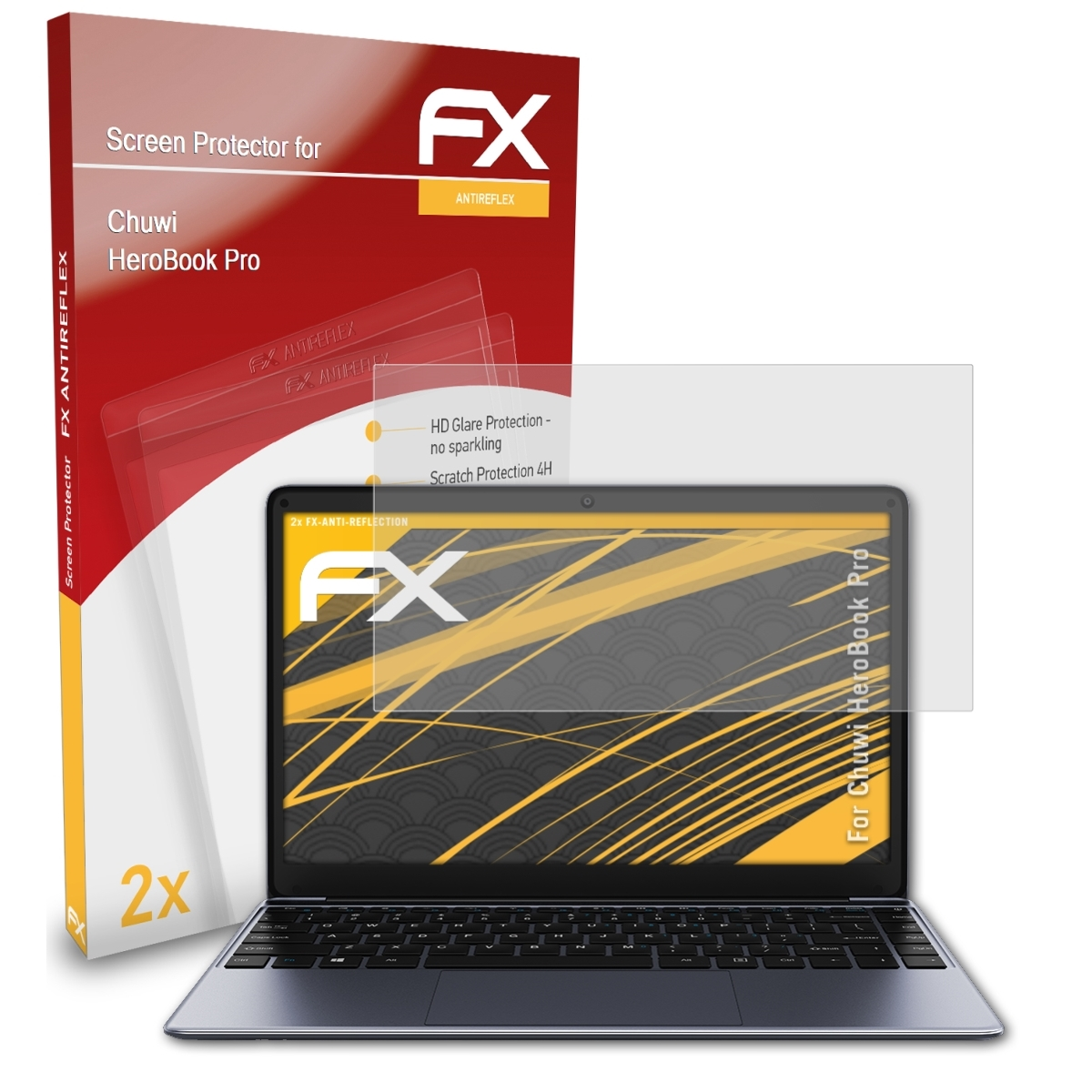 2x FX-Antireflex Displayschutz(für Chuwi Pro) HeroBook ATFOLIX