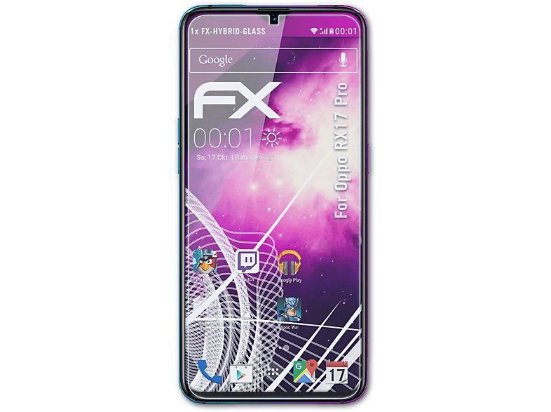 ATFOLIX FX-Hybrid-Glass Oppo Schutzglas(für RX17 Pro)