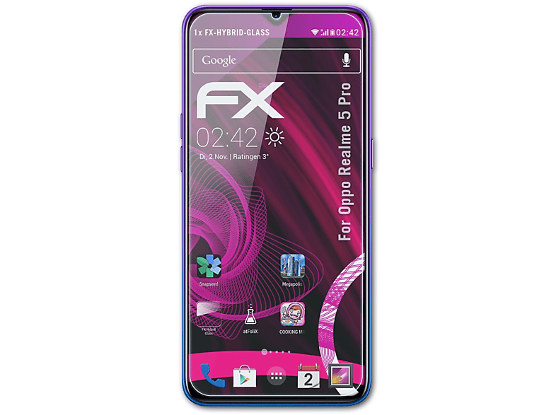 ATFOLIX FX-Hybrid-Glass Schutzglas(für Oppo 5 Realme Pro)