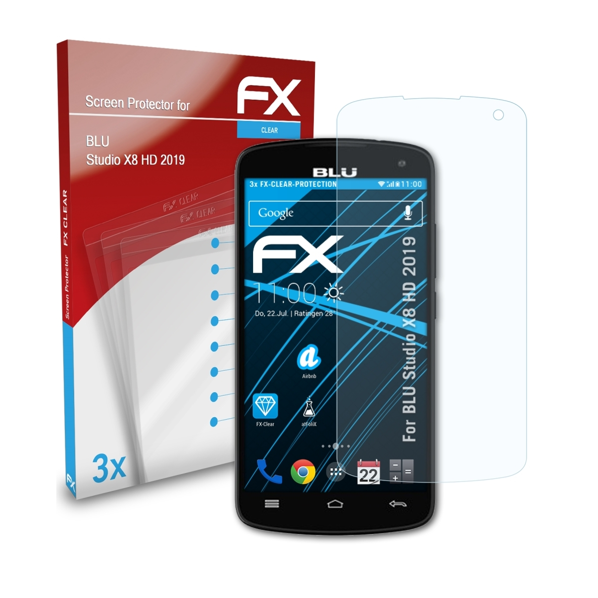 ATFOLIX 3x FX-Clear X8 2019) HD BLU Displayschutz(für Studio