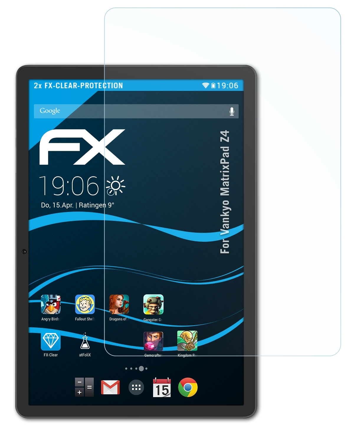 FX-Clear Vankyo Displayschutz(für MatrixPad ATFOLIX 2x Z4)
