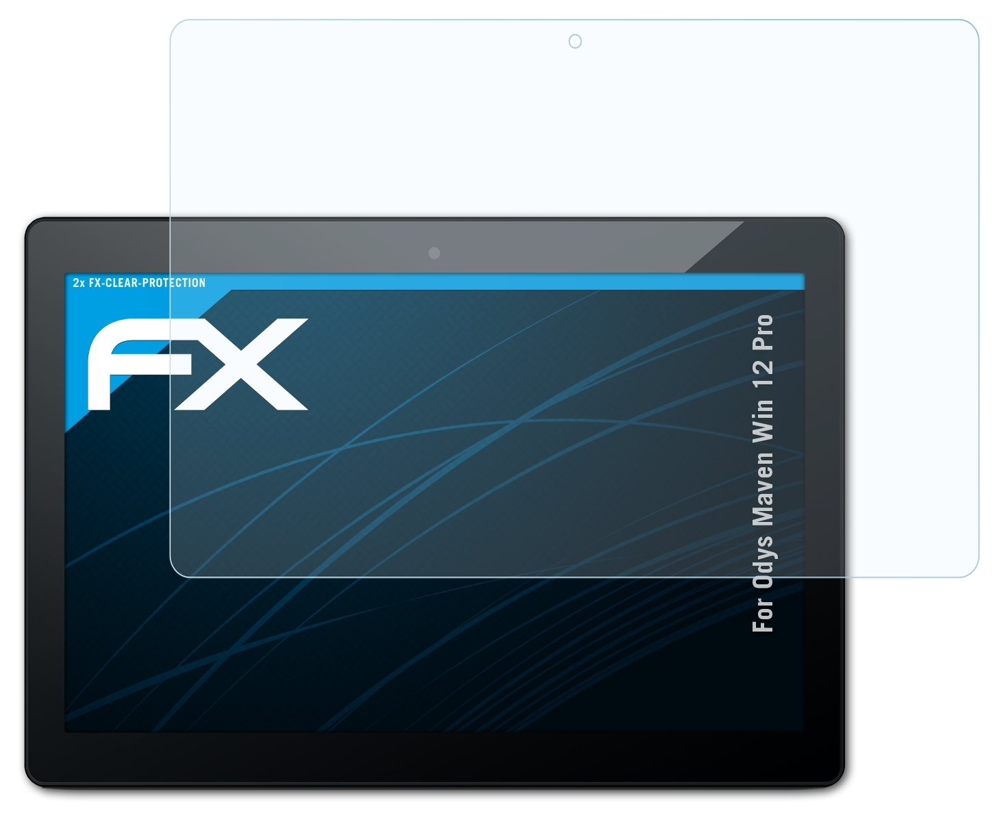 2x Pro) 12 FX-Clear ATFOLIX Win Maven Odys Displayschutz(für