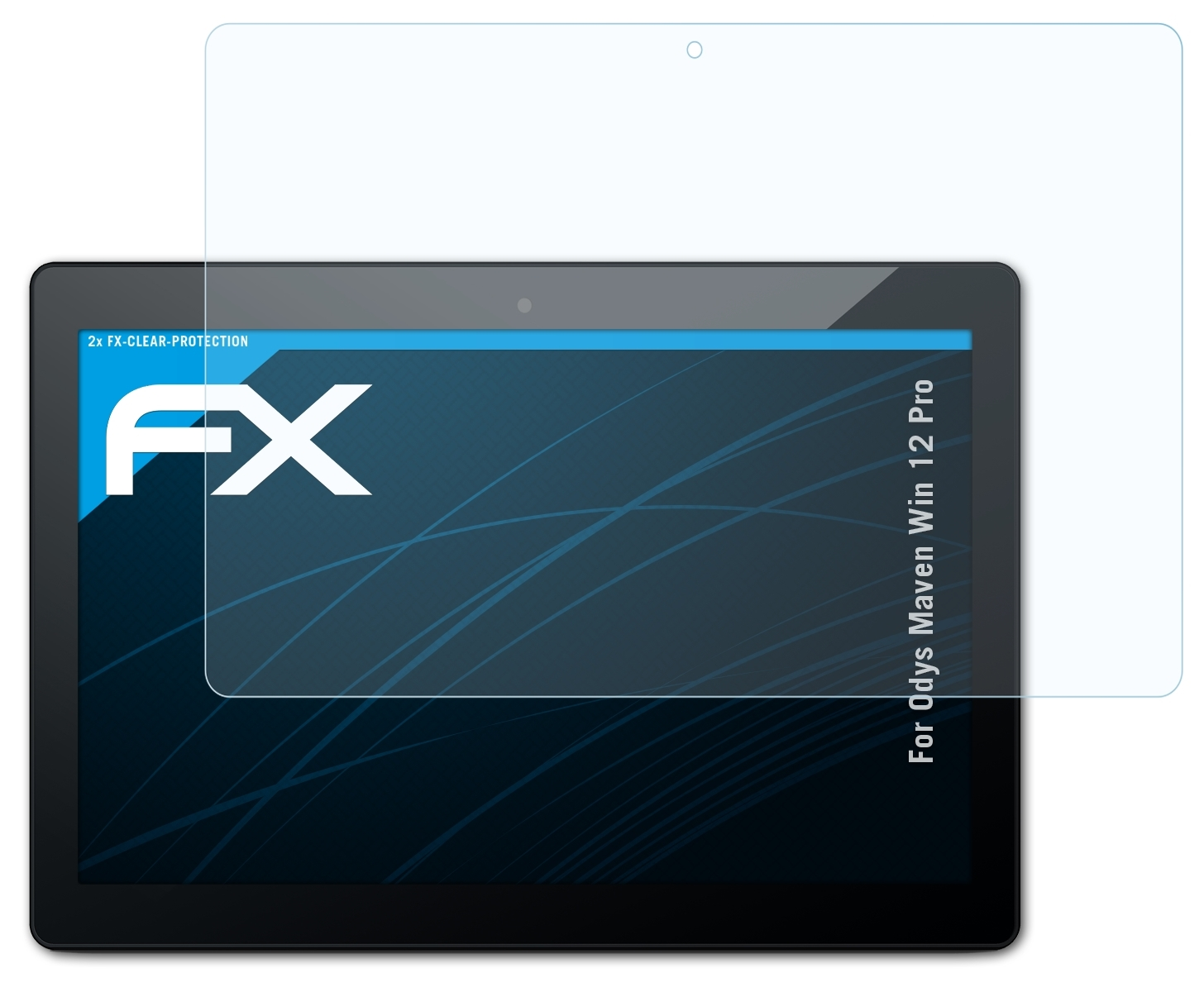 ATFOLIX 2x FX-Clear Displayschutz(für Odys Maven Win 12 Pro)