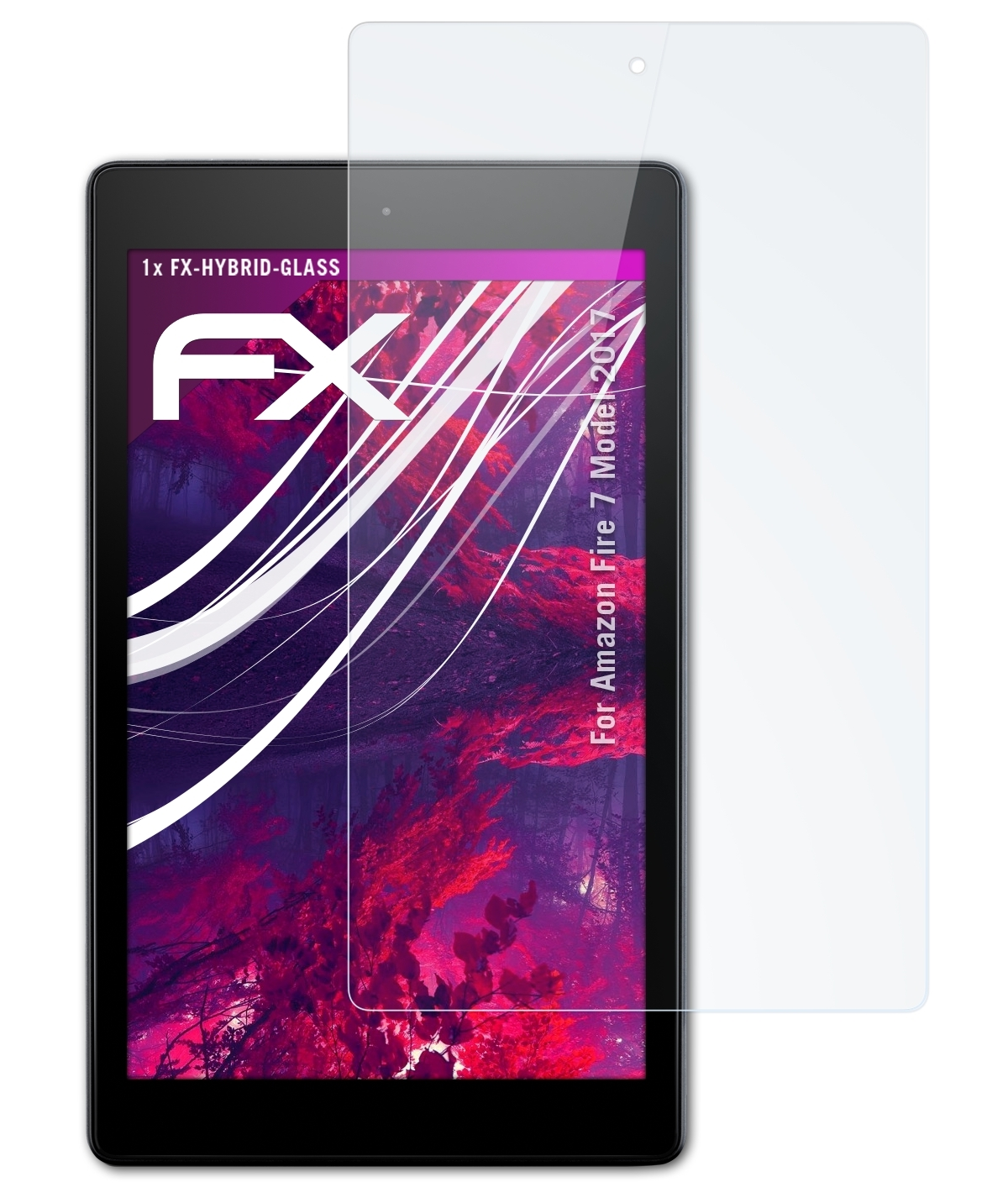2017)) Amazon ATFOLIX FX-Hybrid-Glass (Model Schutzglas(für Fire 7