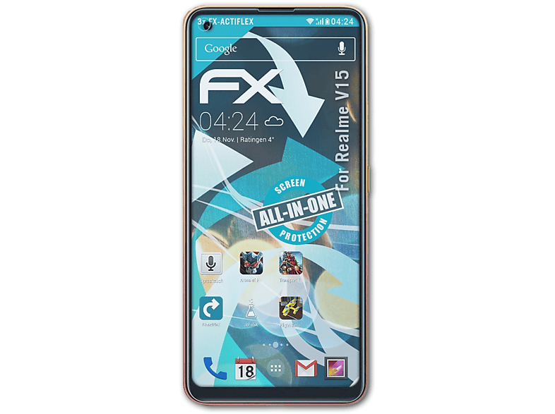 ATFOLIX 3x FX-ActiFleX Displayschutz(für Realme V15)