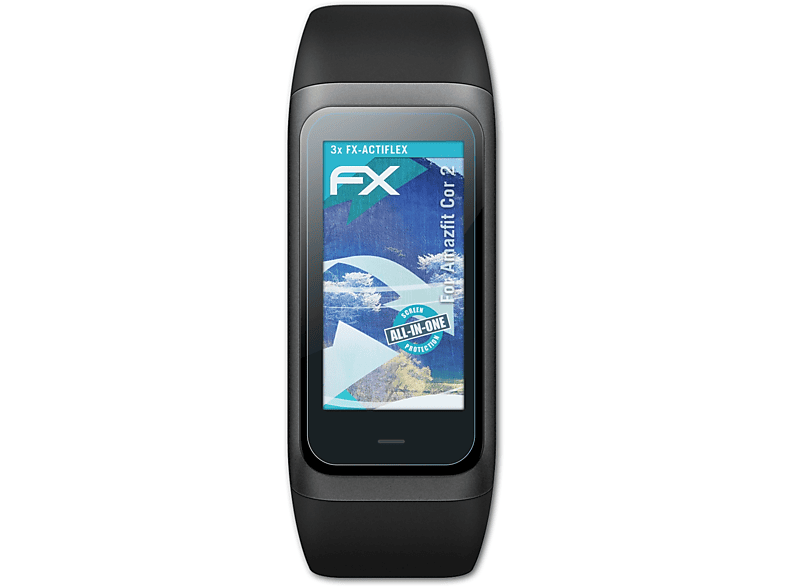 ATFOLIX 3x FX-ActiFleX Displayschutz(für 2) Amazfit Cor