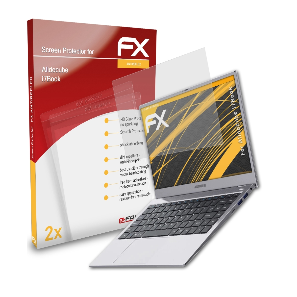 ATFOLIX 2x FX-Antireflex Displayschutz(für Alldocube i7Book)