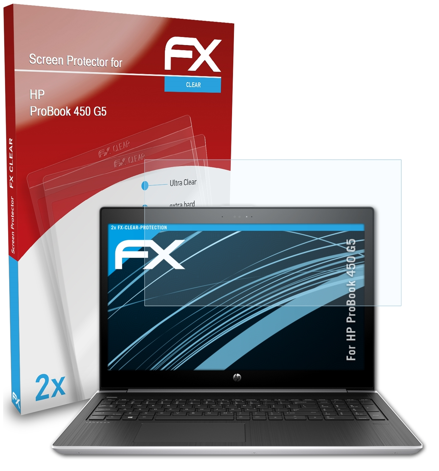 FX-Clear 2x Displayschutz(für G5) ProBook 450 ATFOLIX HP