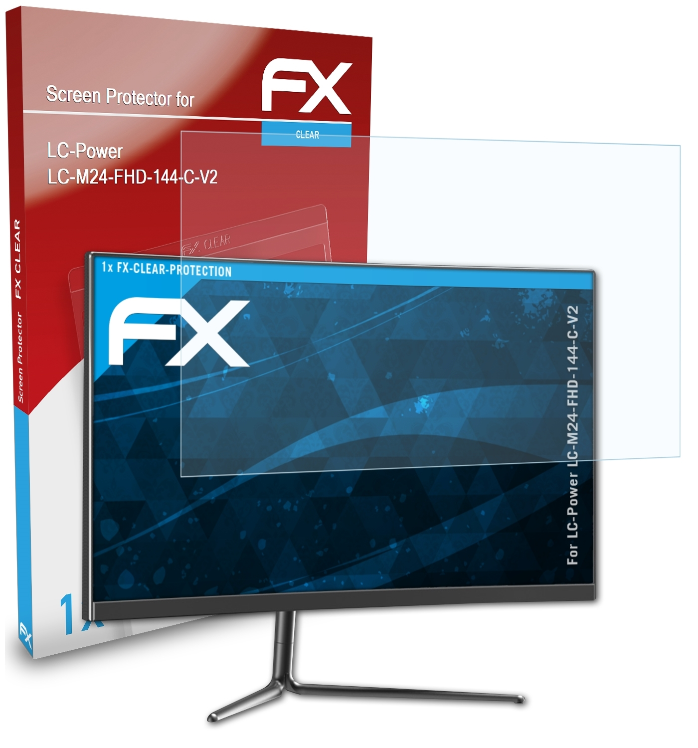 ATFOLIX LC-Power Displayschutz(für LC-M24-FHD-144-C-V2) FX-Clear