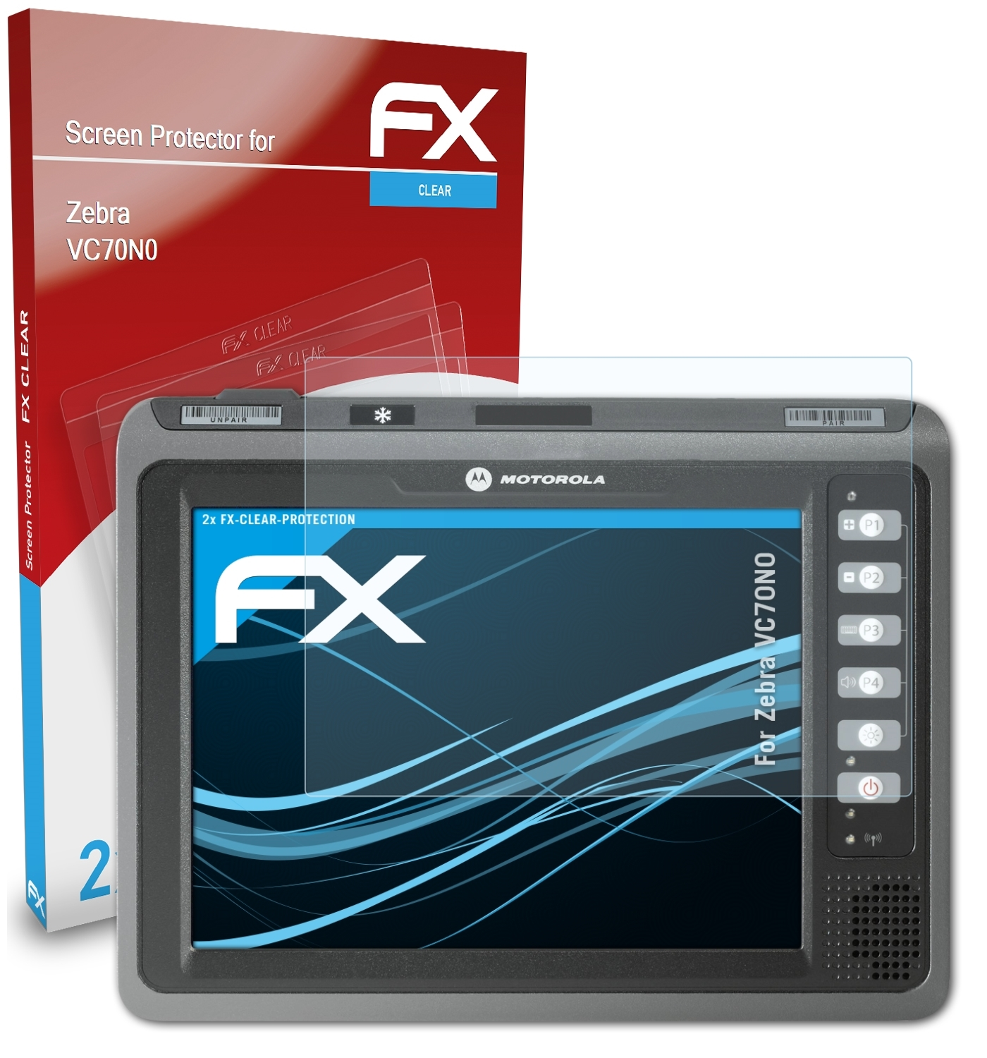 ATFOLIX 2x FX-Clear Displayschutz(für VC70N0) Zebra