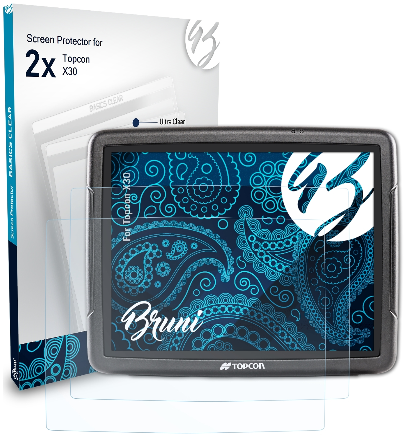 BRUNI 2x Topcon Schutzfolie(für X30) Basics-Clear