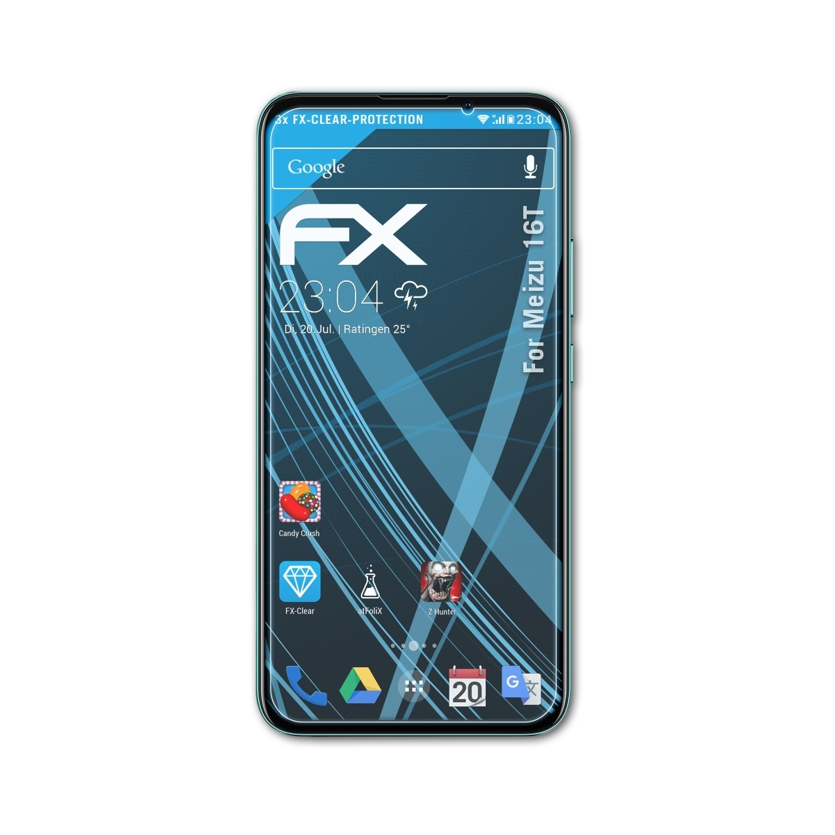 FX-Clear ATFOLIX Displayschutz(für Meizu 16T) 3x