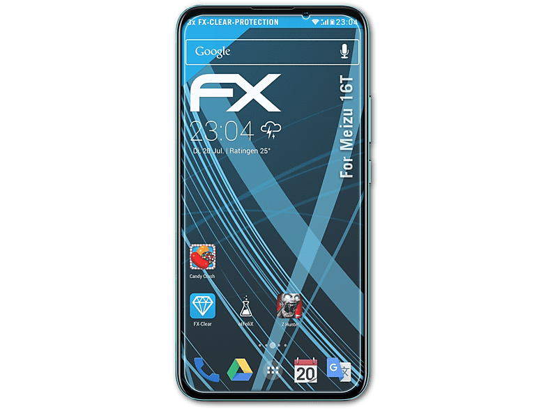 ATFOLIX 16T) Displayschutz(für Meizu FX-Clear 3x