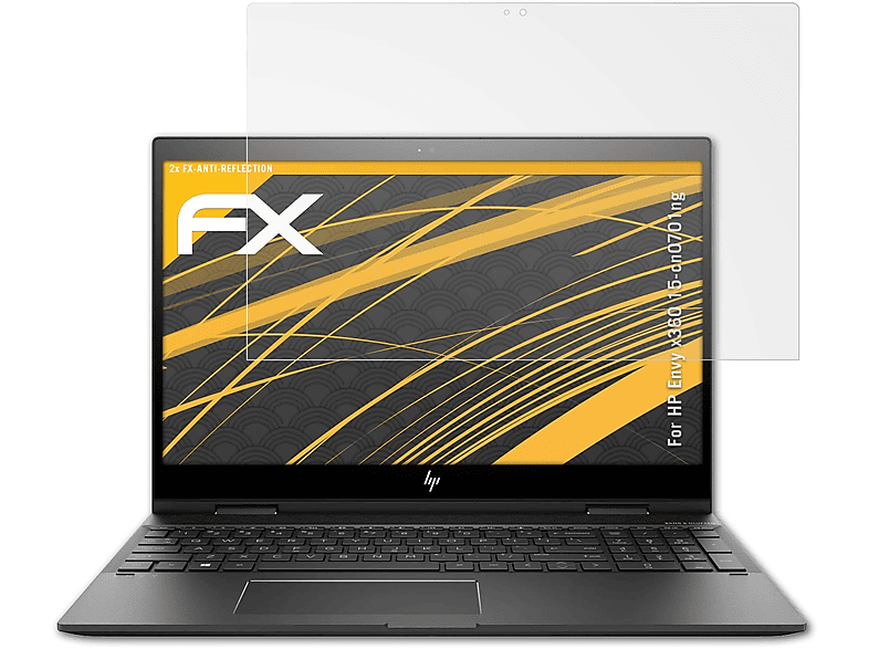 ATFOLIX 2x FX-Antireflex Displayschutz(für HP Envy x360 15-cn0701ng)
