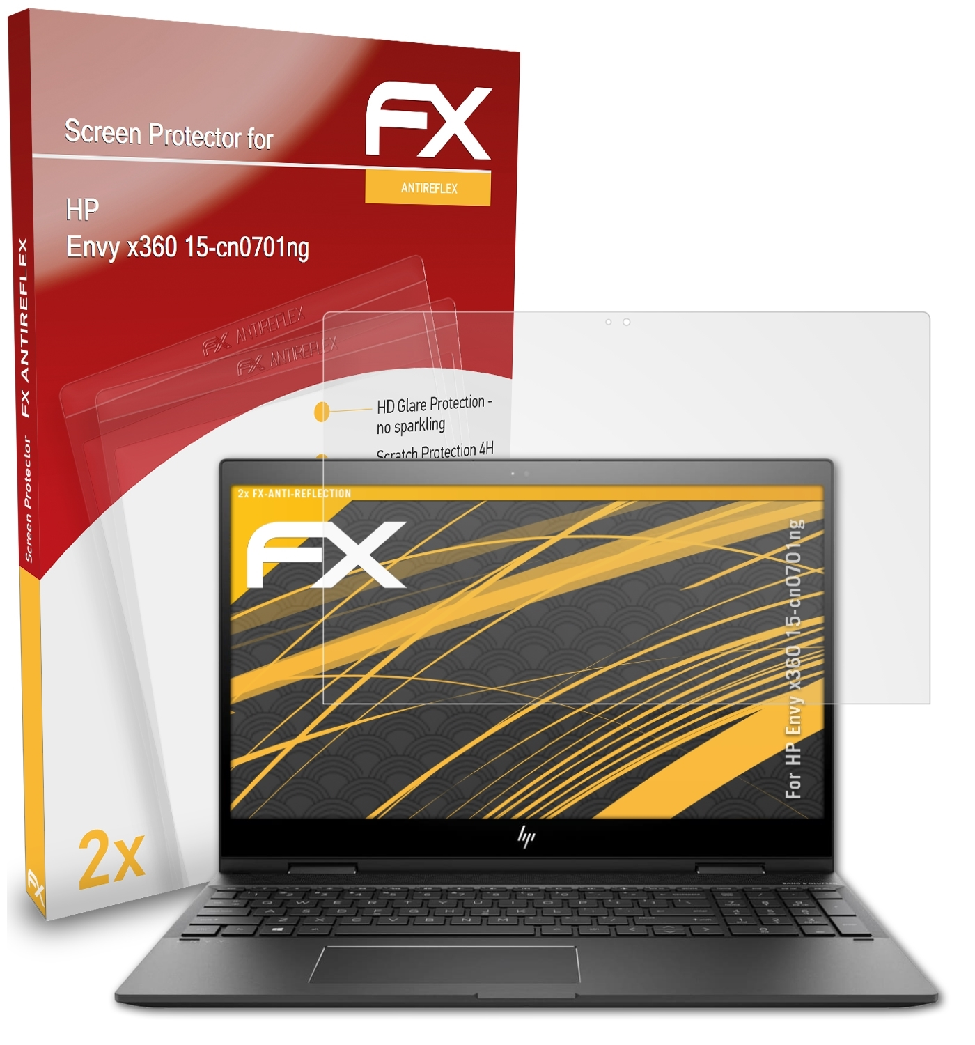 ATFOLIX Displayschutz(für 2x x360 HP FX-Antireflex 15-cn0701ng) Envy