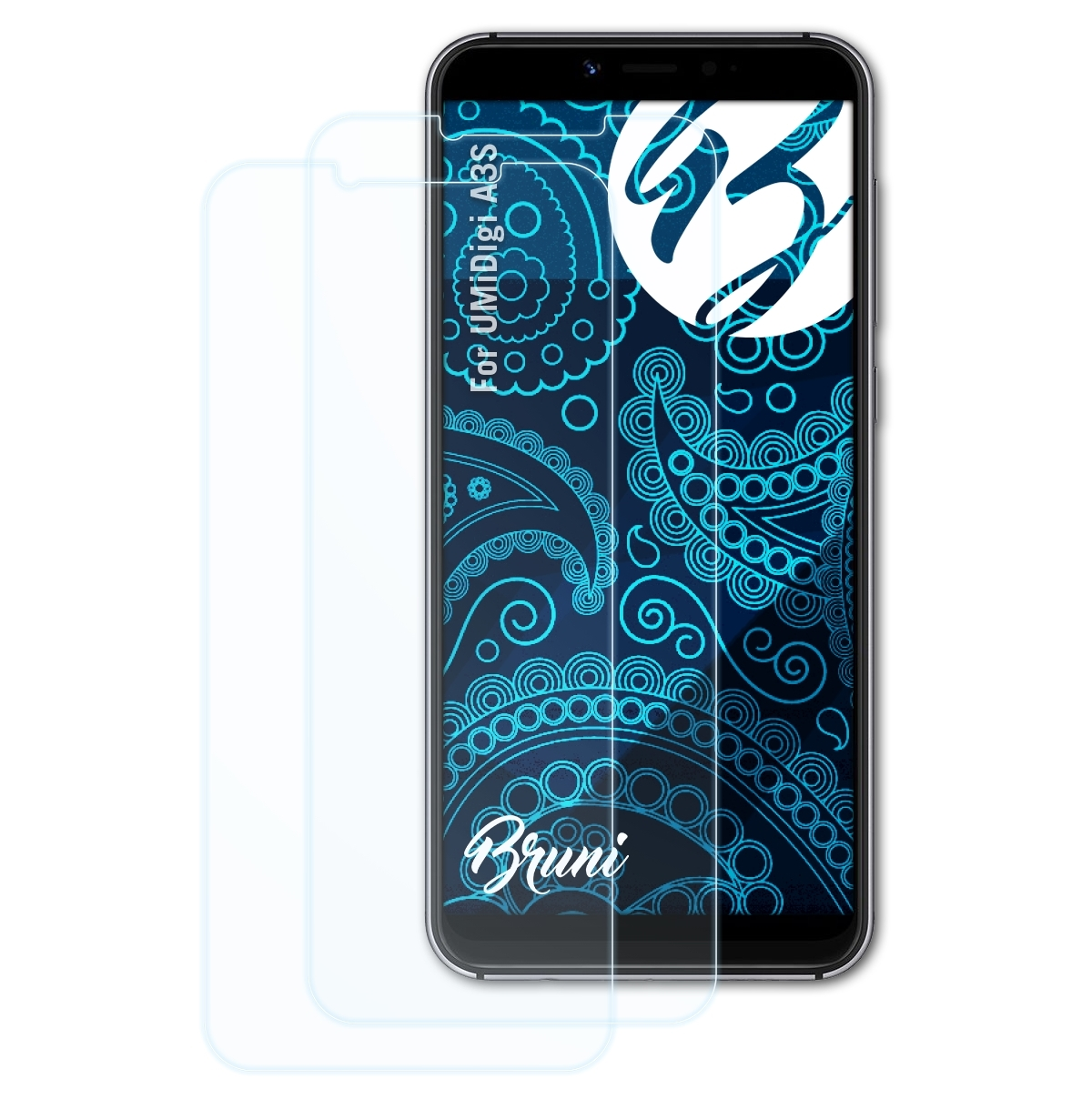 BRUNI 2x Basics-Clear Schutzfolie(für UMiDigi A3S)