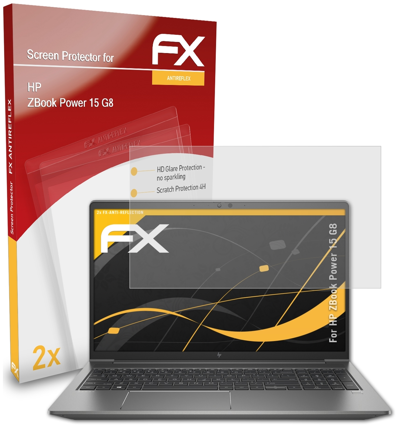 ATFOLIX 2x FX-Antireflex HP ZBook Power Displayschutz(für 15 G8)