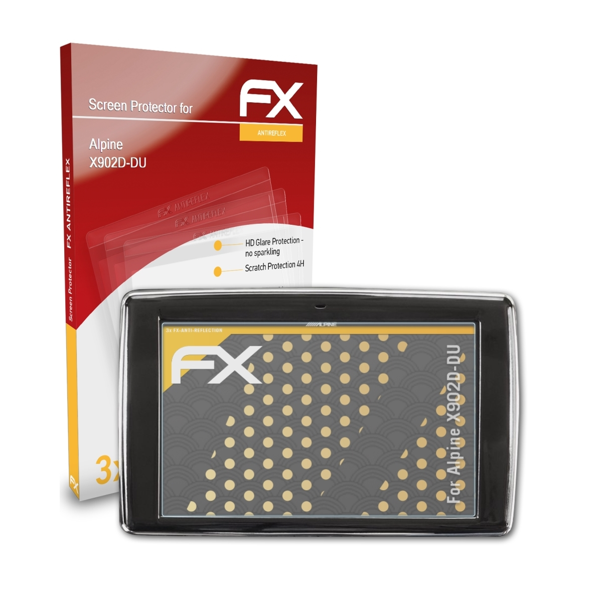 ATFOLIX 3x FX-Antireflex Displayschutz(für Alpine X902D-DU)